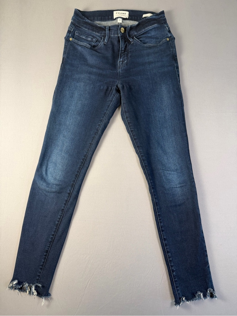 Frame Denim Women's Dark Blue High-Rise Le Skinny De Jeanne Jeans Size 26